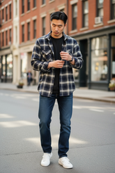 Cashmere Flannel Check Shirt